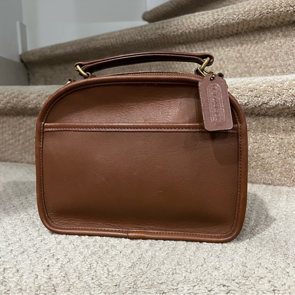 Vintage Coach Lunchbox zip bag British Tan 9991 made in USA No strap